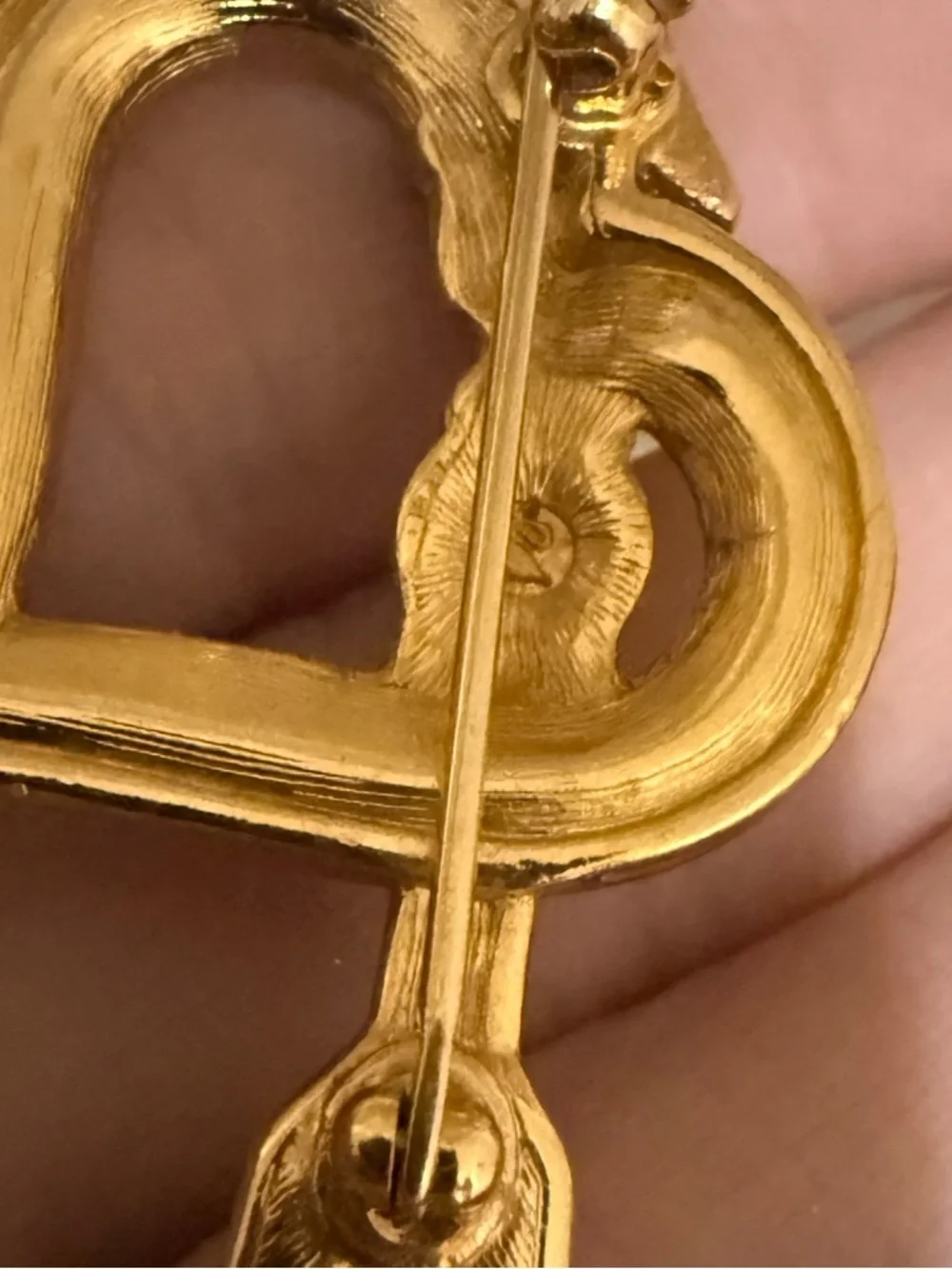 Swarovski Gold Plated Crystal Heart and Arrow Brooch